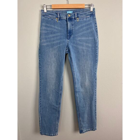 J.McLaughlin Women’s 4 Ankle Jeans Stretch Denim Slim Preppy Classic Retro‎ Chic - Picture 2 of 11